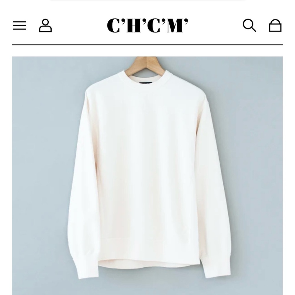 CHCM YLEVE 100% cotton thick off-white sweatshirt, Men’s size Small
